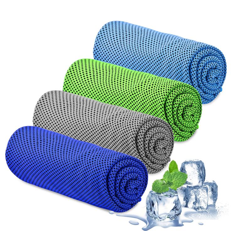 Blue Quick Drying Cooling Sport Mesh Towel